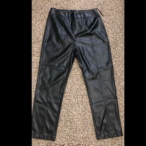 PLT Black Vinyl Pants